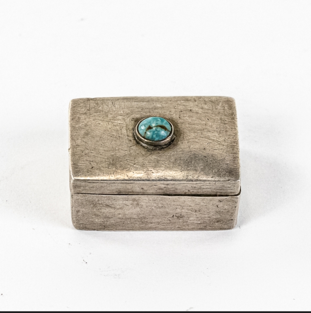 1930's Fred Davis Sterling Silver Small Pill Box
